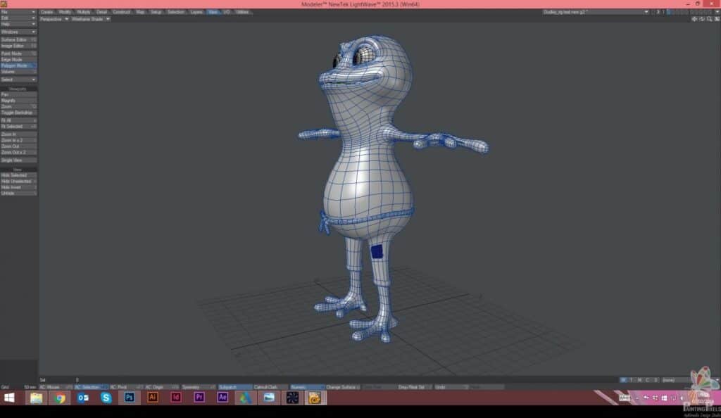 Painting Pixels Cinderella Dudley 3D Wireframe