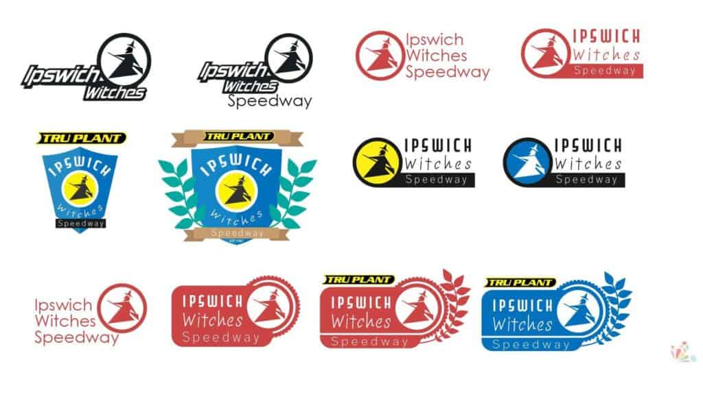 Ipswich Witches Speedway Club Logo Design Service Bespoke Local Company Designer Busniess -1