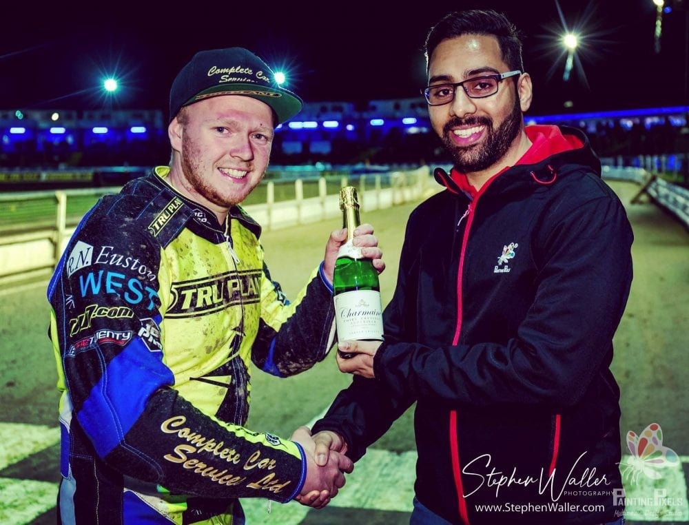 Painting Pixels Ipswich wicthes Speedway Sponsor Rider of the day Award 2018
